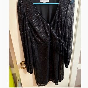 Vine & Love Black Sequin Dress